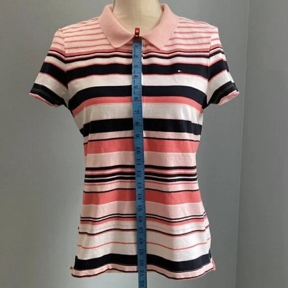 Tommy Hilfiger Multi-Stripe Polo - Women M - Picture 4 of 12